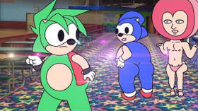 Sonic Underground: Sonic And His Beautiful Boyfriend Go Roller Skating for Valentines Day by Tamers12345